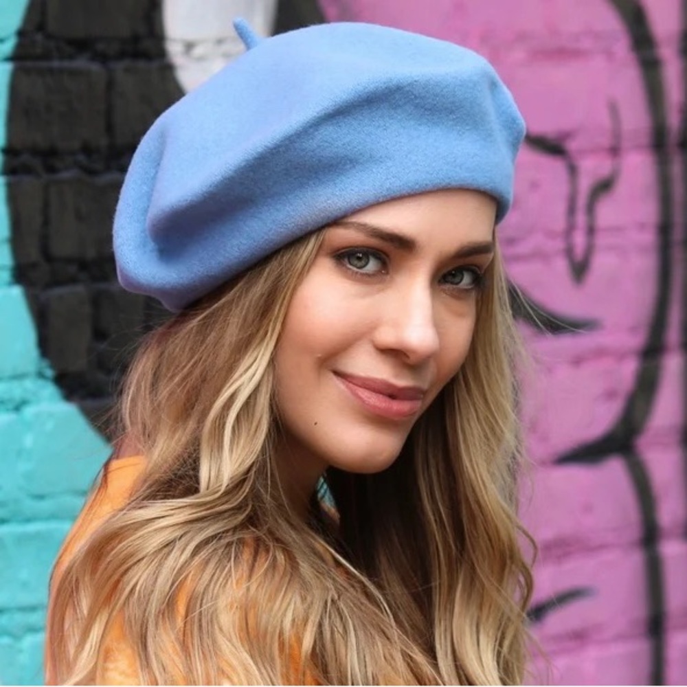 WOOL LIGHT BLUE BERET